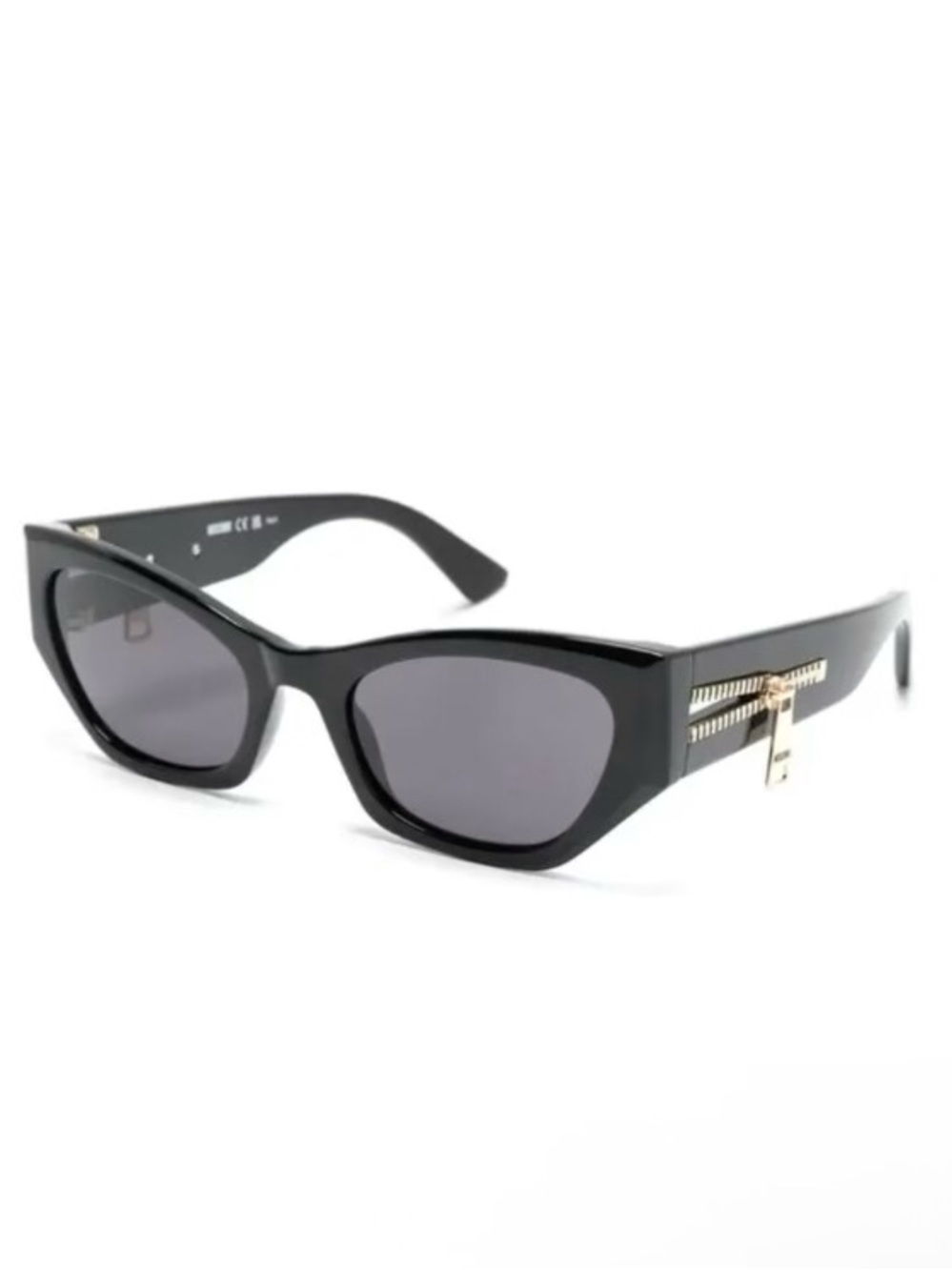 Moschino Cat-Eye Sunglasses with Zipper Accent - Picture 3 of 6